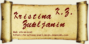 Kristina Župljanin vizit kartica